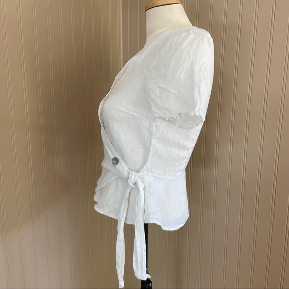 H&M Linen Wrap Top Women’s Size XS - Picture 10 of 10